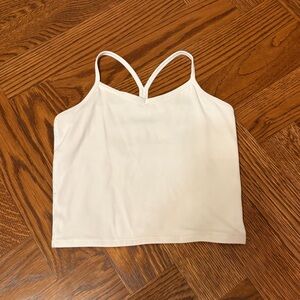 White cropped Athleta tank top for girls in almost new condition